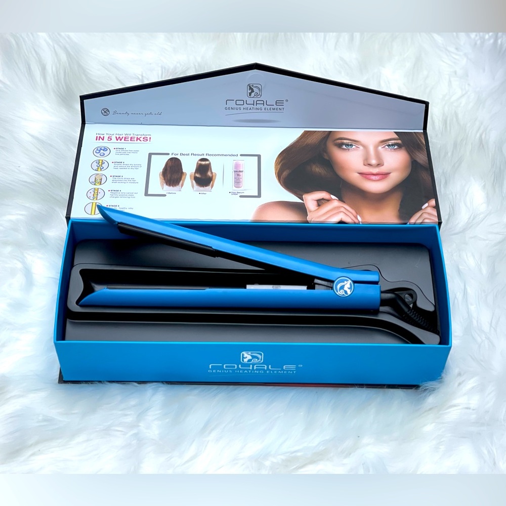 NEW‼️🎁 Royale Hair Straightener Ceramic Royale Flat iron genius heating element